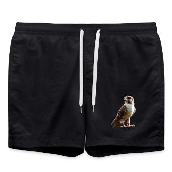 Faucon crécerelle Faucon Chasse Faucon pèlerin Faucon mignon - Short de bain - noir - Devant - AI Model Male 185 light (185cm)