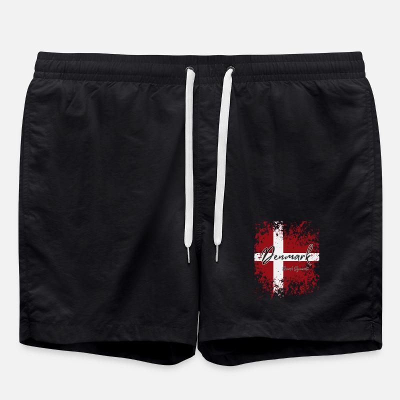 Danish pride, proud Dane - Swim Trunks - black