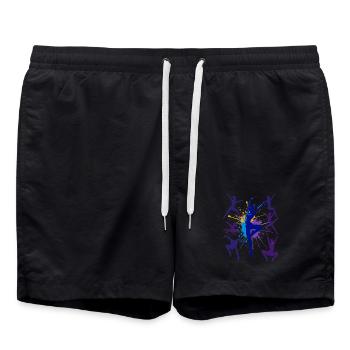 Turnen Turnerin Gymnastik Akrobatik Kunstturnen - Badeshorts - Schwarz - Vorne - AI Model Male 185 light (185cm)