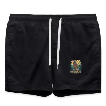 Hexentanz Rock auf Hexentanzplatz - Badeshorts - Schwarz - Vorne - AI Model Male 185 light (185cm)