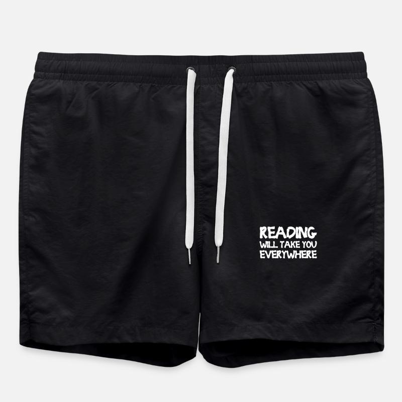Reading Will Take You Everywhere - Badeshorts - Schwarz