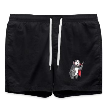 Infirmière panda d’Halloween - Short de bain - noir - Devant - AI Model Male 185 light (185cm)