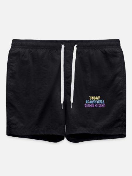 Today Is Another Fresh Start - Swim Trunks - black