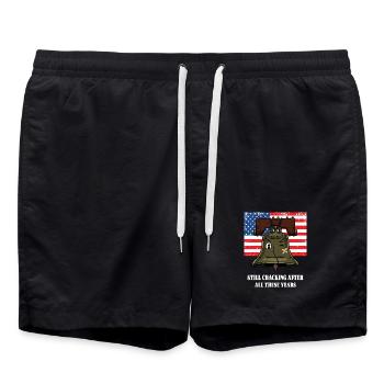 Liberty Bell - Swim Trunks - black - Front - AI Model Male 185 light (185cm)