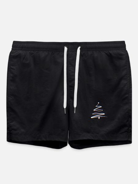 Abstract Christmas Tree Trippy Effect - Swim Trunks - black