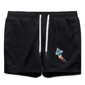 Rugby féminin - Short de bain - noir - Devant - AI Model Male 185 light (185cm)