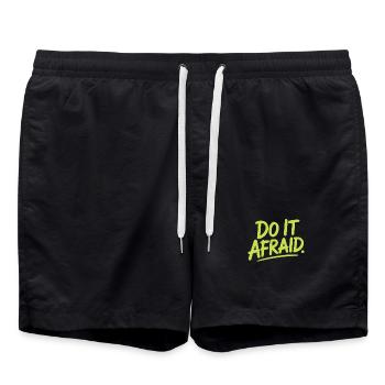 Fais-le Peur Courage Développement Motivation - Short de bain - noir - Devant - AI Model Male 185 light (185cm)