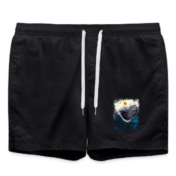 Moment de faim - Short de bain - noir - Devant - AI Model Male 185 light (185cm)