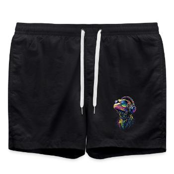 Monitor lizard, reptile, Komodo dragon, banded monitor lizard, lizard - Swim Trunks - black - Front - AI Model Male 185 light (185cm)