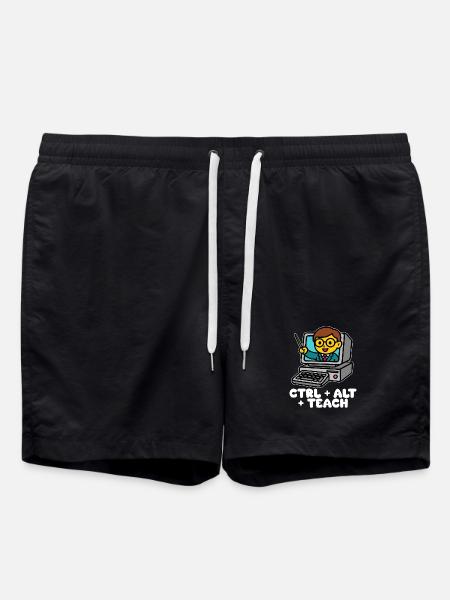 CTRL + ALT + TEACH - CADEAU ENSEIGNANT - Short de bain - noir
