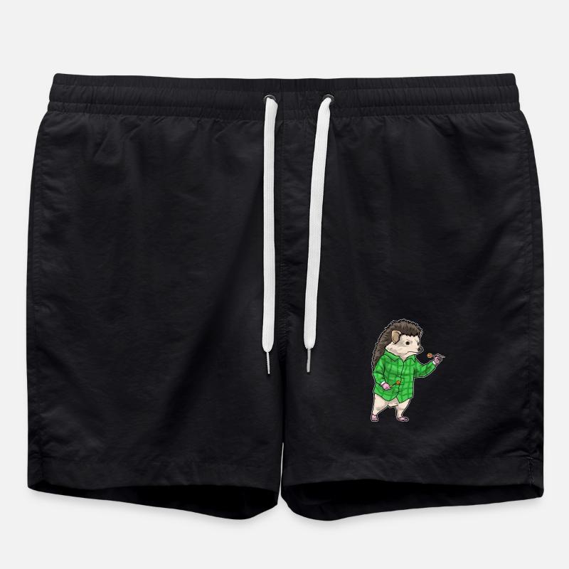 Igel Dart Dartpfeil - Badeshorts - Schwarz