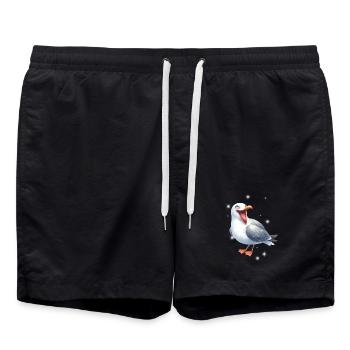 Mouette enfant Seagulls Maritime - Short de bain - noir - Devant - AI Model Male 185 light (185cm)