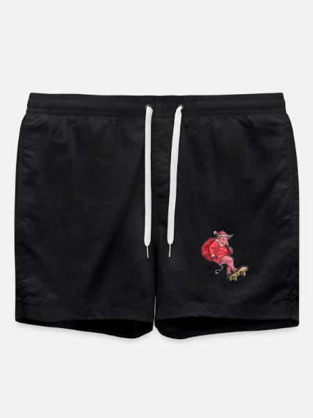 Taurus Christmas Skateboard - Swim Trunks - black