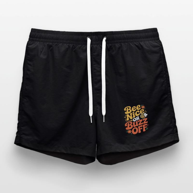 Bee Beekeeper Bee Nice Or Buzz Off Beekeeper Swim Trunks