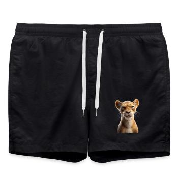 Lioness Lioness Mom Lioness Lionesses Mom Wild Lions - Swim Trunks - black - Front - AI Model Male 185 light (185cm)