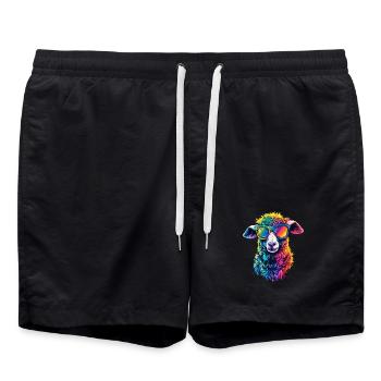 Mouton Agneau Mouton Mouton domestique Berger Mouton doux - Short de bain - noir - Devant - AI Model Male 185 light (185cm)