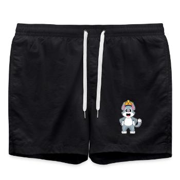 Couronne de chat - Short de bain - noir - Devant - AI Model Male 185 light (185cm)