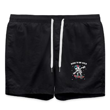 Skull Skeleton Skateboard Adventure - Short de bain - noir - Devant - AI Model Male 185 light (185cm)