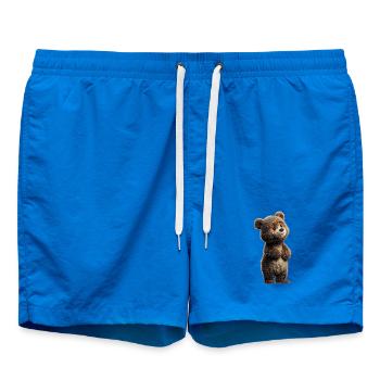 Brown Bear, Grizzly Bear, Bear Brothers, Forest, Wild Bears - Swim Trunks - cobalt blue - Front