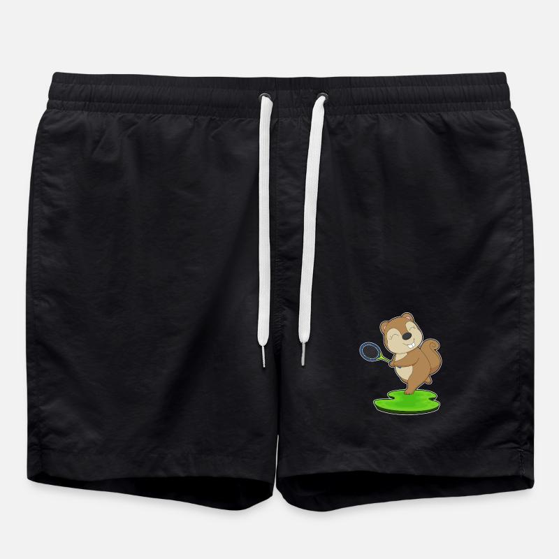 Squirrel Tennis Rackets - Swim Trunks - black