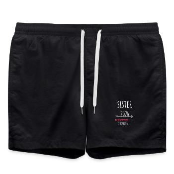 Annonce Grossesse 2026 Future soeur - Short de bain - noir - Devant - AI Model Male 185 light (185cm)