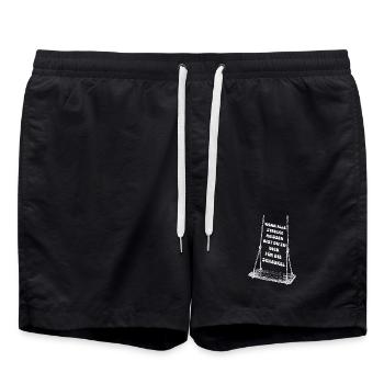 When all else fails - Swim Trunks - black - Front - AI Model Male 185 light (185cm)