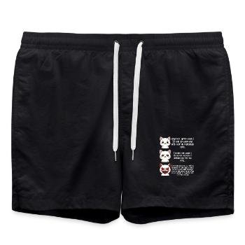 Bing Watcher Series - Movie Humor - Swim Trunks - black - Front - AI Model Male 185 light (185cm)