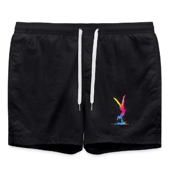 Gymnast Gymnastics Gymnastics Women Girls Children - Swim Trunks - black - Front - AI Model Male 185 light (185cm)
