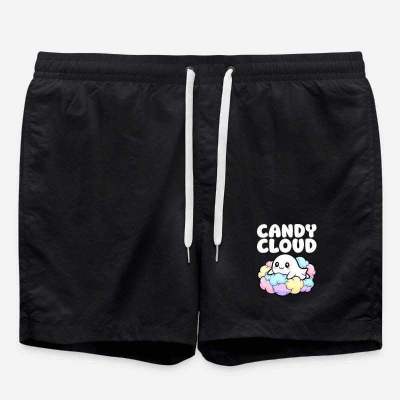 CANDY CLOUD - GHOST HALLOWEEN - Swim Trunks - black