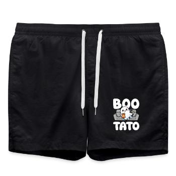BOO-TATO - GHOST HALLOWEEN - Swim Trunks - black - Front - AI Model Male 185 light (185cm)
