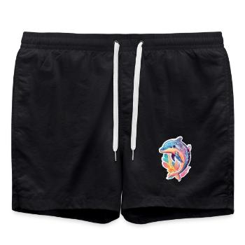 Dolphin - Swim Trunks - black - Front - AI Model Male 185 light (185cm)