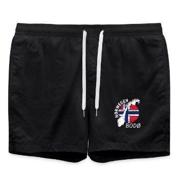 BODØ - Badeshorts - Schwarz - Vorne - AI Model Male 185 light (185cm)