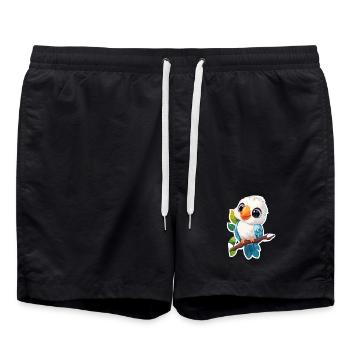 Cockatoo - Swim Trunks - black - Front - AI Model Male 185 light (185cm)