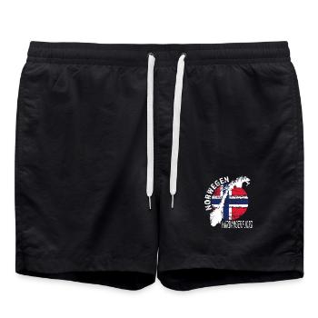 Hardangerfjord - Badeshorts - Schwarz - Vorne - AI Model Male 185 light (185cm)