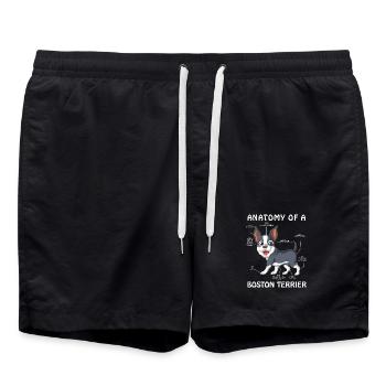 Anatomie D’un Boston Terrier Chien Animal Mignon - Short de bain - noir - Devant - AI Model Male 185 light (185cm)