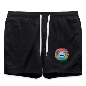 Axolotl Animal Design - Swim Trunks - black - Front - AI Model Male 185 light (185cm)