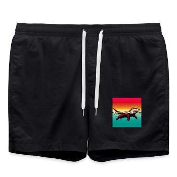 loutre - Short de bain - noir - Devant - AI Model Male 185 light (185cm)