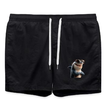 requin requin tigre requin plongeur requins mignons grand requin blanc - Short de bain - noir - Devant - AI Model Male 185 light (185cm)