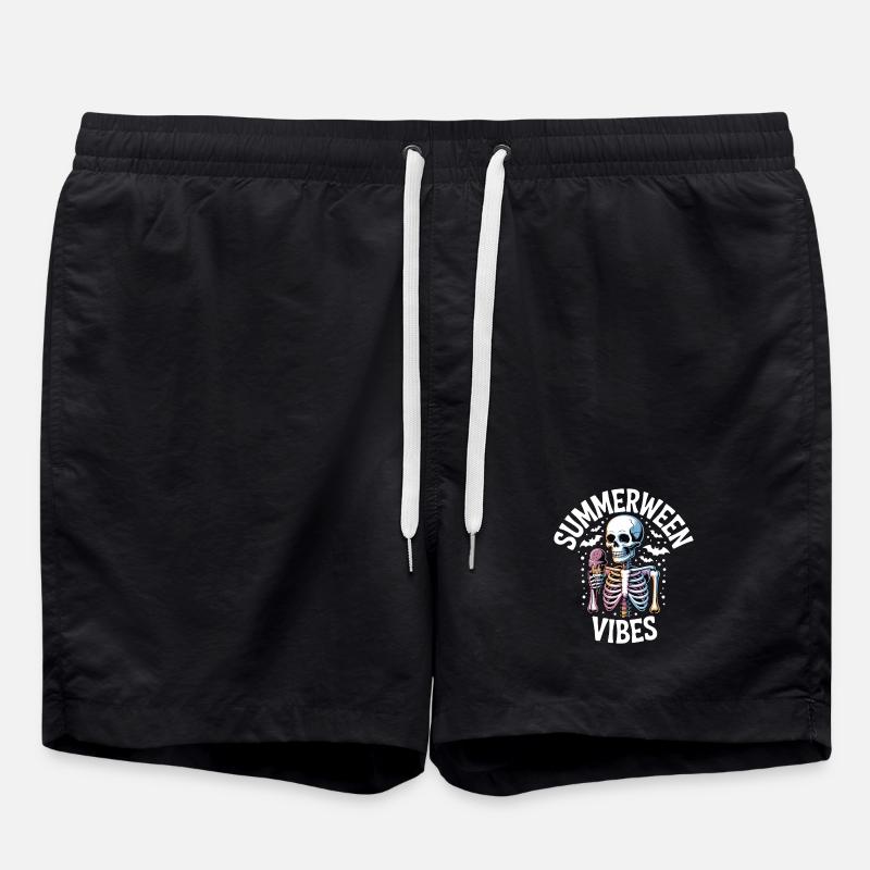 Summerween Skeleton Vibes T-Shirt - Short de bain - noir