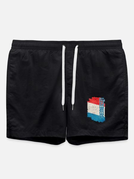 Flag of Luxembourg, I love Luxembourg - Swim Trunks - black