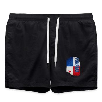 Panamanian flag, I love Panama - Swim Trunks - black - Front - AI Model Male 185 light (185cm)