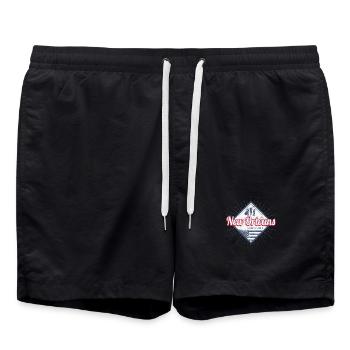 New Orleans City, Louisiana, United States, USA - Swim Trunks - black - Front - AI Model Male 185 light (185cm)