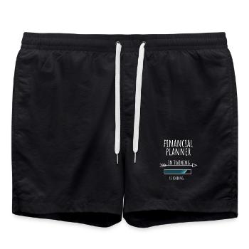 Planificateur financier Don Profession Éducation - Short de bain - noir - Devant - AI Model Male 185 light (185cm)