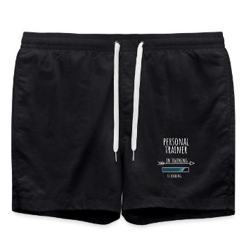 Personal Trainer Gift Profession Training - Swim Trunks - black - Front - AI Model Male 185 light (185cm)