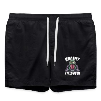 INTELLIGENTES HALLOWEEN - ZOMBIE HALLOWEEN - Badeshorts - Schwarz - Vorne - AI Model Male 185 light (185cm)