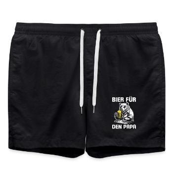 Buveurs de bière BIÈRE POUR PAPA Pères drôles - Short de bain - noir - Devant - AI Model Male 185 light (185cm)