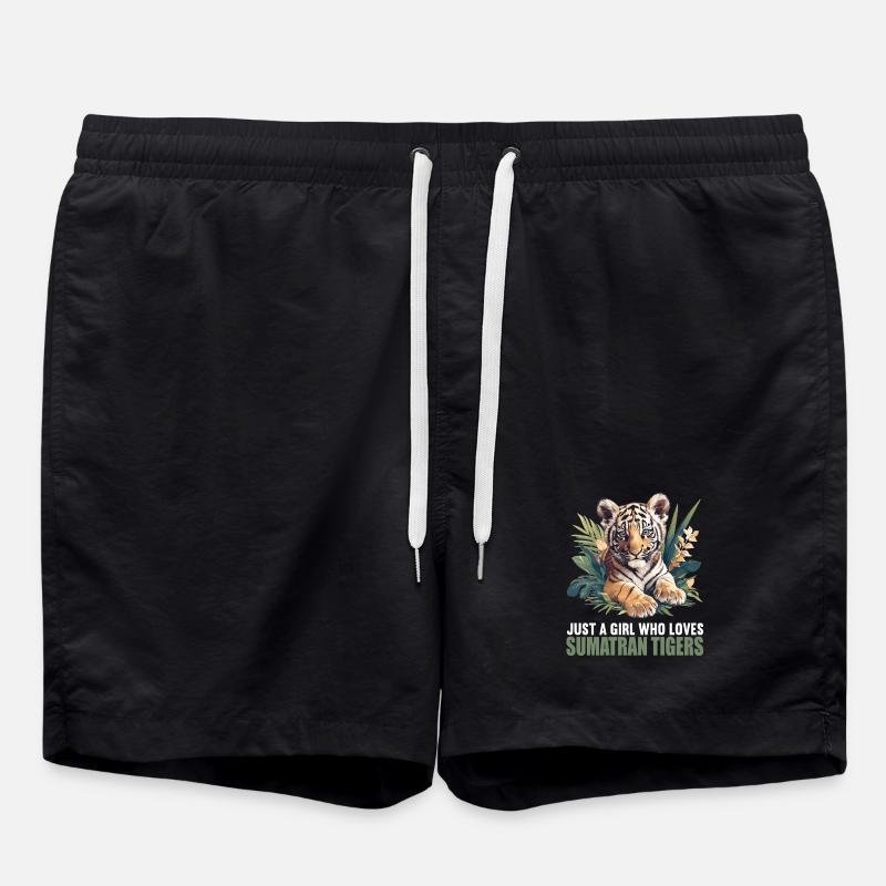 Sumatran tiger - Swim Trunks - black