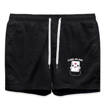 Card-io day Jeu de cartes Jeu de mots avec du sport - Short de bain - noir - Devant - AI Model Male 185 light (185cm)