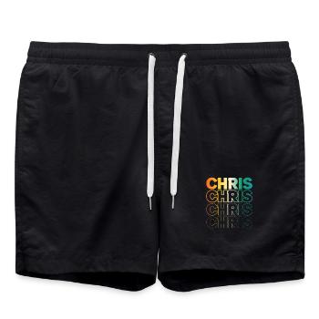 Chris Christian Christoph Christopher - Short de bain - noir - Devant - AI Model Male 185 light (185cm)