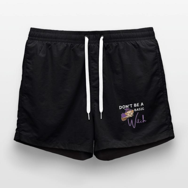Labrador Halloween Witches don't be a basic witch Swim Trunks